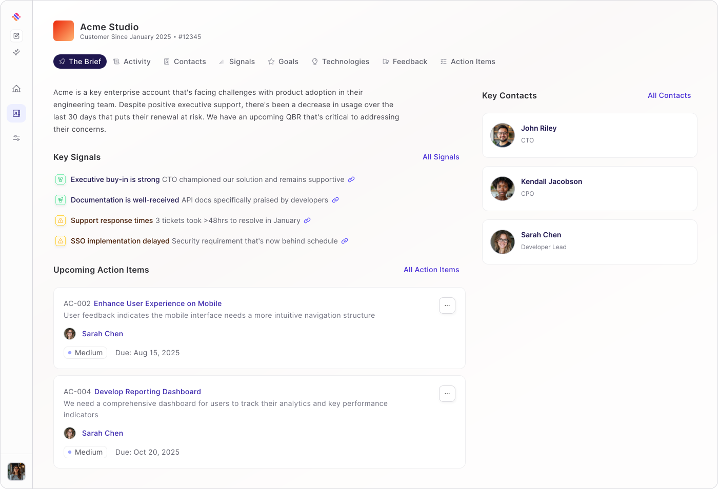 Skrift Dashboard UI